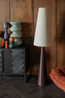 Beige Bouclé Conical Floor Lamp | Dutchbone Miki | Oroatrade.com