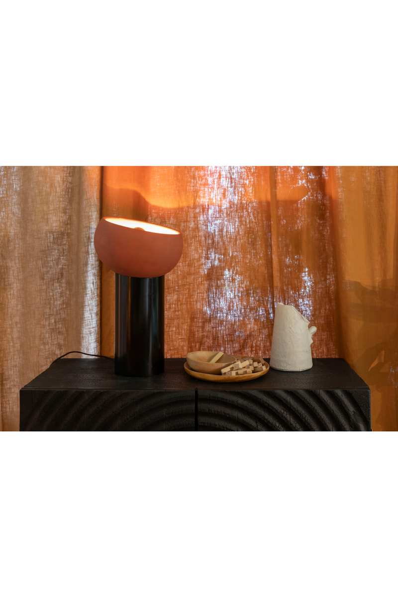 Terracotta Bowl Table Lamp | Dutchbone Zahra | Oroatrade.com