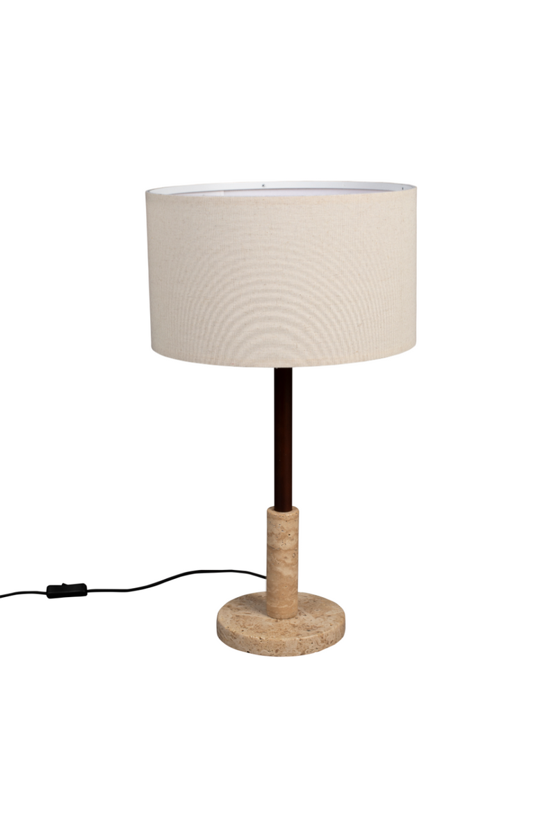 Travertine Base Table Lamp | Dutchbone Jackson | Oroatrade.com