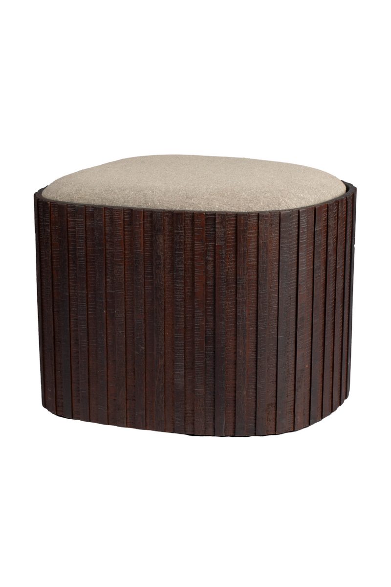 Teak Storage Pouf | Dutchbone Bay | Oroatrade.com