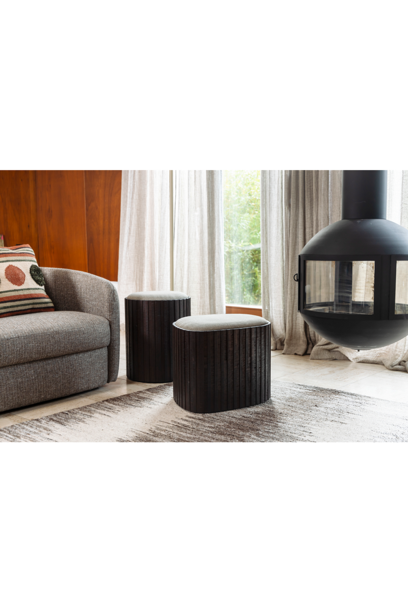 Teak Storage Pouf | Dutchbone Bay | Oroatrade.com