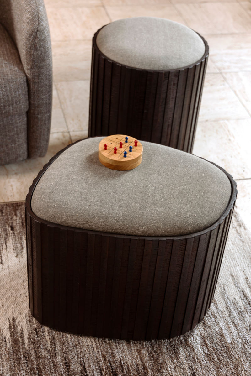 Teak Storage Pouf | Dutchbone Bay | Oroatrade.com