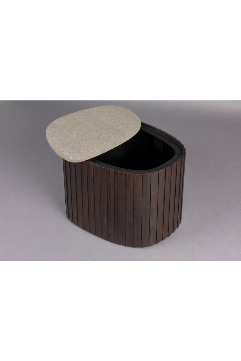 Teak Storage Pouf | Dutchbone Bay | Oroatrade.com