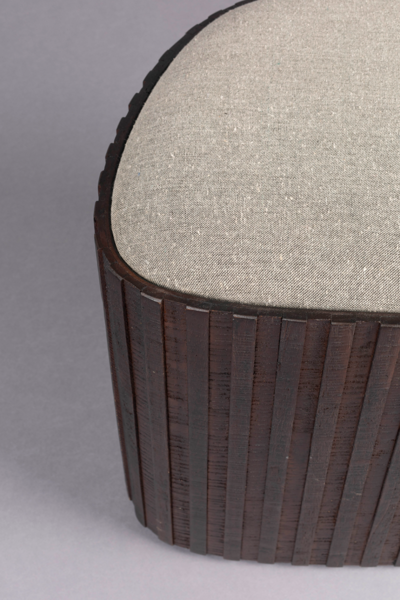 Teak Storage Pouf | Dutchbone Bay | Oroatrade.com