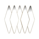 Hospitality furniture - Gold Diamond-Shaped Mirror - www.oroatrade.com