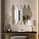 Hospitality furniture - Gold Diamond-Shaped Mirror - www.oroatrade.com