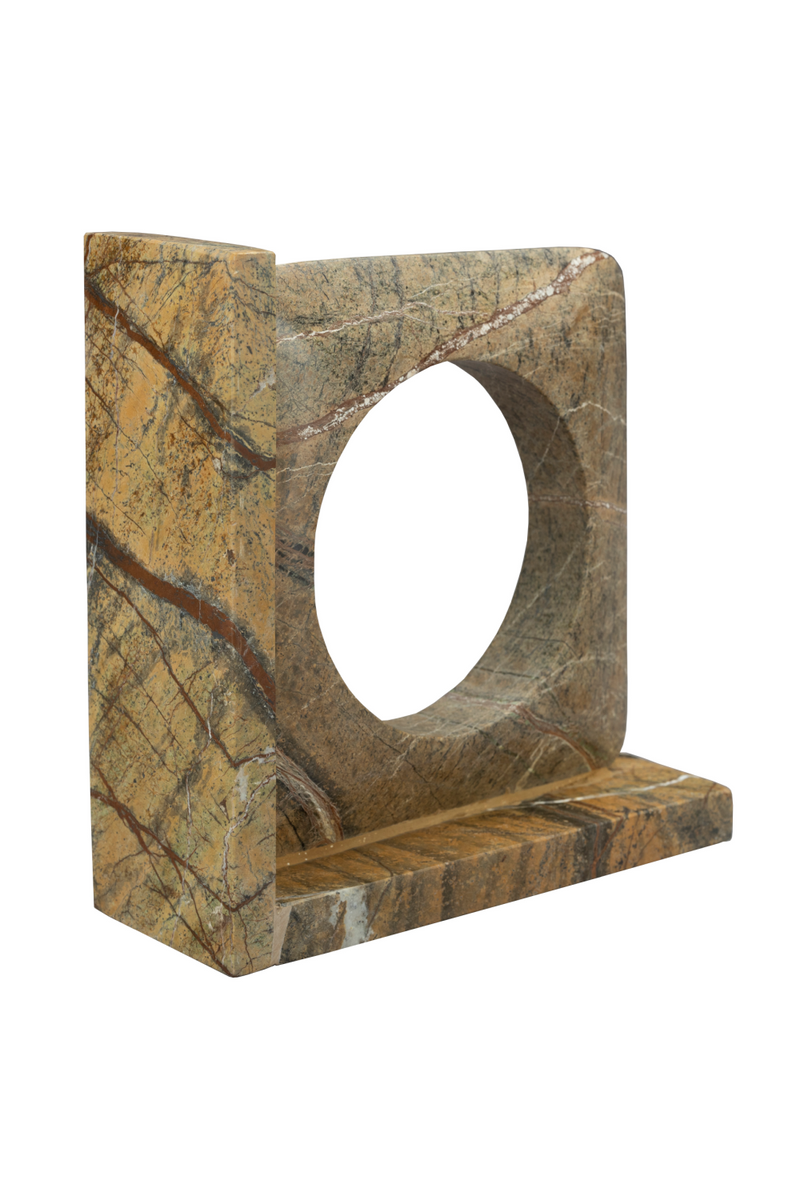 Brown Marble Book Ends (2) | Dutchbone Satpura | Oroatrade.com