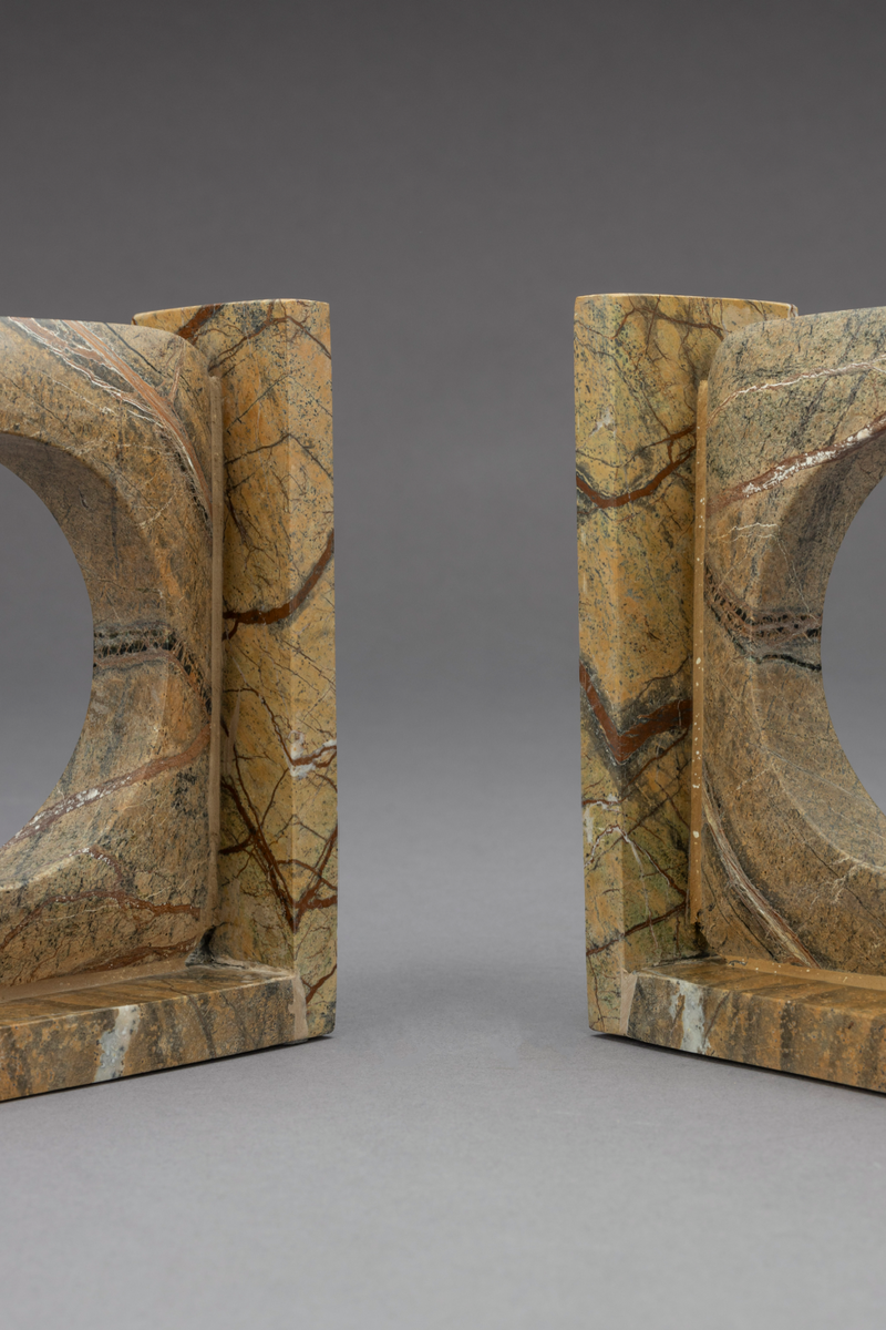 Brown Marble Book Ends (2) | Dutchbone Satpura | Oroatrade.com