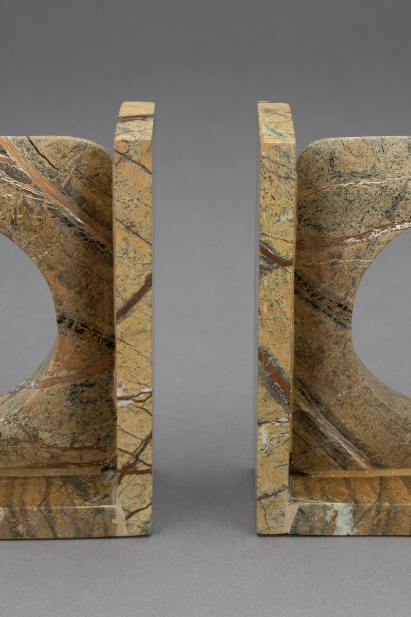 Brown Marble Book Ends (2) | Dutchbone Satpura | Oroatrade.com