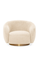 Brass Base Curved Swivel Chair | Eichholtz Brice | Oroatrade.com