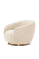Brass Base Curved Swivel Chair | Eichholtz Brice | Oroatrade.com