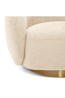 Brass Base Curved Swivel Chair | Eichholtz Brice | Oroatrade.com