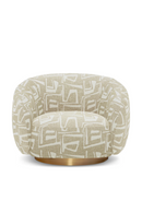 Brass Base Curved Swivel Chair | Eichholtz Brice | Oroatrade.com