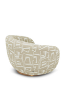 Brass Base Curved Swivel Chair | Eichholtz Brice | Oroatrade.com