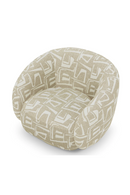 Brass Base Curved Swivel Chair | Eichholtz Brice | Oroatrade.com