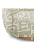 Brass Base Curved Swivel Chair | Eichholtz Brice | Oroatrade.com