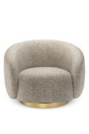 Brass Base Curved Swivel Chair | Eichholtz Brice