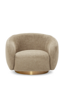 Brass Base Curved Swivel Chair | Eichholtz Brice | Oroatrade.com