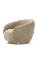 Brass Base Curved Swivel Chair | Eichholtz Brice | Oroatrade.com