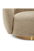 Brass Base Curved Swivel Chair | Eichholtz Brice | Oroatrade.com