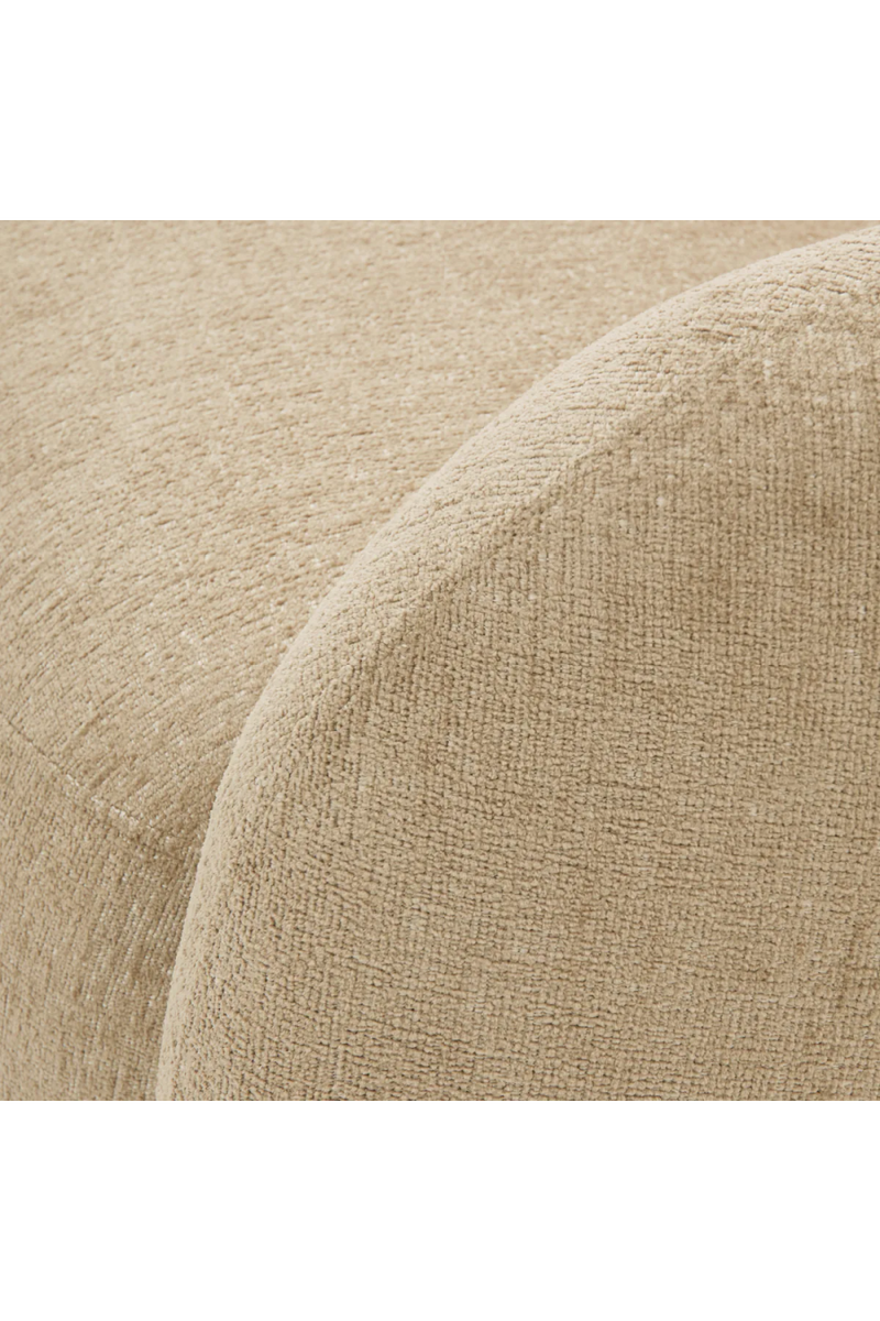 Brass Base Curved Swivel Chair | Eichholtz Brice | Oroatrade.com