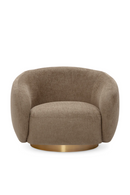 Brass Base Curved Swivel Chair | Eichholtz Brice | Oroatrade.com