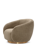 Brass Base Curved Swivel Chair | Eichholtz Brice | Oroatrade.com