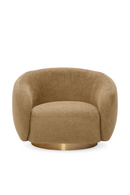 Brass Base Curved Swivel Chair | Eichholtz Brice | Oroatrade.com