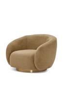 Brass Base Curved Swivel Chair | Eichholtz Brice | Oroatrade.com