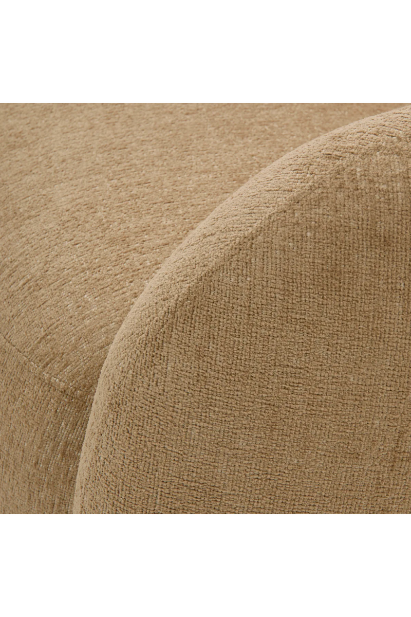 Brass Base Curved Swivel Chair | Eichholtz Brice | Oroatrade.com