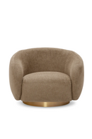 Brass Base Curved Swivel Chair | Eichholtz Brice | Oroatrade.com
