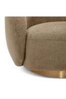 Brass Base Curved Swivel Chair | Eichholtz Brice | Oroatrade.com