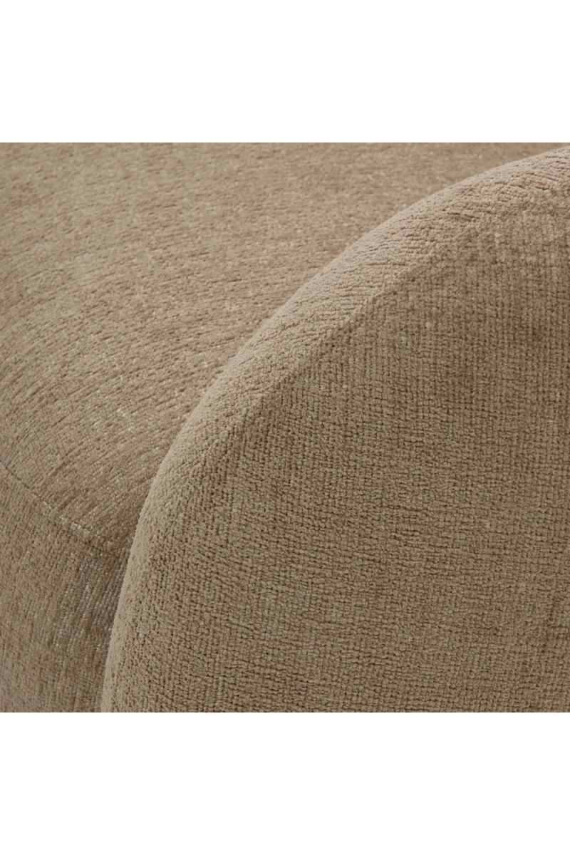 Brass Base Curved Swivel Chair | Eichholtz Brice | Oroatrade.com