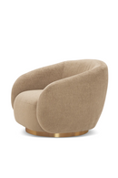Brass Base Curved Swivel Chair | Eichholtz Brice | Oroatrade.com