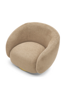 Brass Base Curved Swivel Chair | Eichholtz Brice | Oroatrade.com