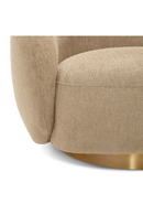Brass Base Curved Swivel Chair | Eichholtz Brice | Oroatrade.com