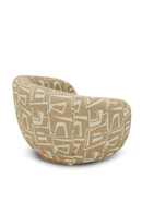 Brass Base Curved Swivel Chair | Eichholtz Brice | Oroatrade.com