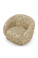 Brass Base Curved Swivel Chair | Eichholtz Brice | Oroatrade.com