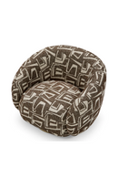 Brass Base Curved Swivel Chair | Eichholtz Brice | Oroatrade.com