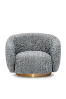 Brass Base Curved Swivel Chair | Eichholtz Brice | Oroatrade.com