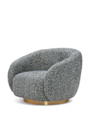 Brass Base Curved Swivel Chair | Eichholtz Brice | Oroatrade.com