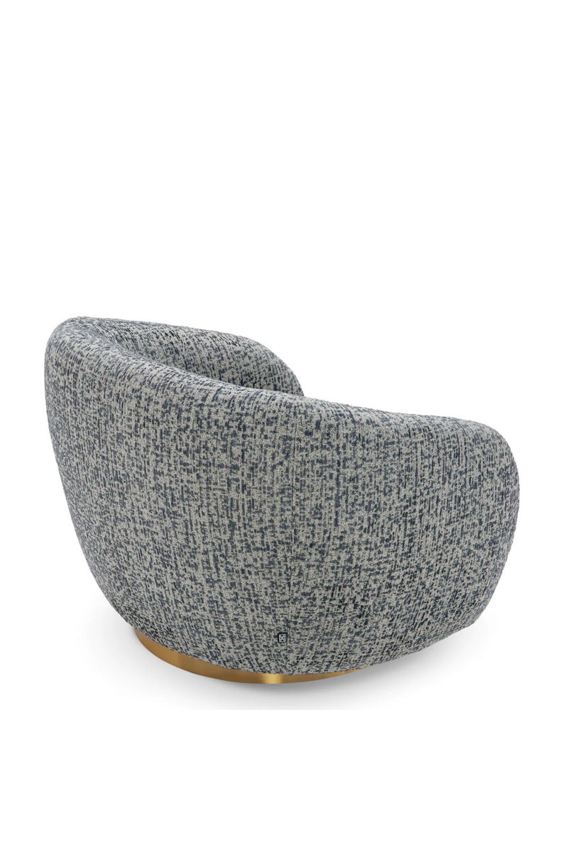Brass Base Curved Swivel Chair | Eichholtz Brice | Oroatrade.com
