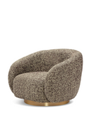 Brass Base Curved Swivel Chair | Eichholtz Brice | Oroatrade.com