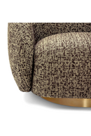 Brass Base Curved Swivel Chair | Eichholtz Brice | Oroatrade.com