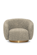 Brass Base Curved Swivel Chair | Eichholtz Brice | Oroatrade.com