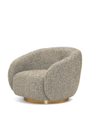 Brass Base Curved Swivel Chair | Eichholtz Brice | Oroatrade.com