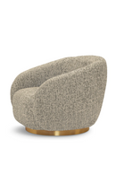 Brass Base Curved Swivel Chair | Eichholtz Brice | Oroatrade.com