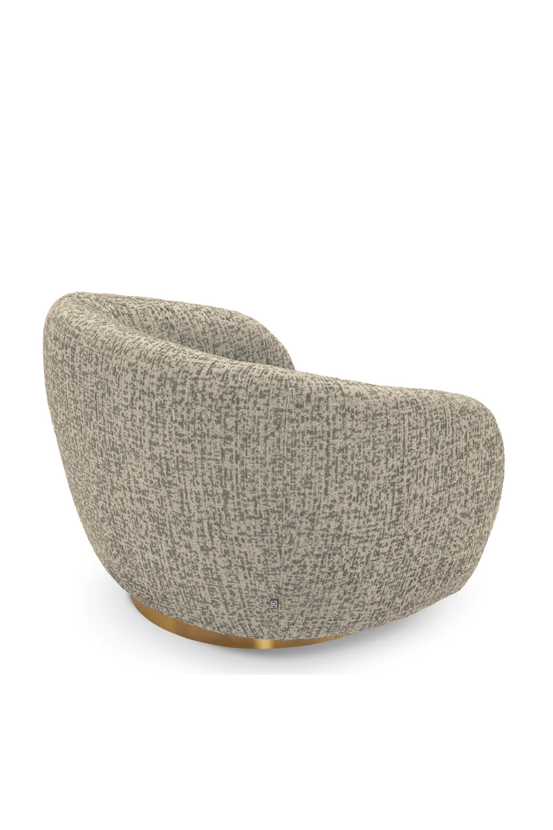 Brass Base Curved Swivel Chair | Eichholtz Brice | Oroatrade.com