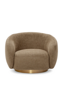 Brass Base Curved Swivel Chair | Eichholtz Brice | Oroatrade.com