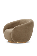 Brass Base Curved Swivel Chair | Eichholtz Brice | Oroatrade.com